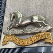Charger l'image dans la galerie, Original WW2 British Army Cap Badge - 3rd The King's Own Hussars - The Militaria Shop