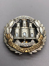 Load image into Gallery viewer, Original British Army WW2 Northamptonshire Regiment Cap Badge - The Militaria Shop