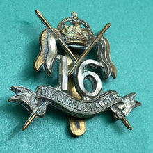 Load image into Gallery viewer, Original WW2 British Army 16th The Queen's Lancers Regiment Cap Badge - The Militaria Shop