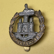 Load image into Gallery viewer, Original WW2 British Army Dorsetshire Regiment Cap Badge - The Militaria Shop