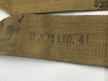Load image into Gallery viewer, Original WW2 British Army 37 Pattern L Straps Pair - Wartime Dated - The Militaria Shop