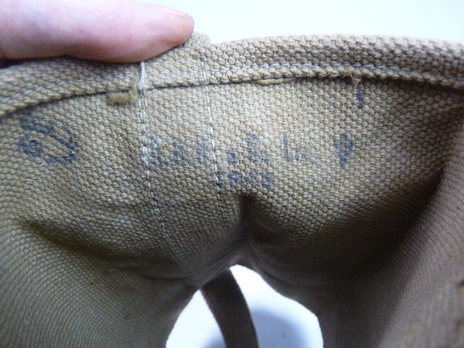 Original WW2 British Army Soldiers Water Bottle Carrier Harness - Dated 1943 - The Militaria Shop