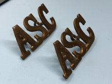 Load image into Gallery viewer, Original WW1 British Army Service Corps (A.S.C.) Shoulder Titles - The Militaria Shop