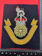 Lade das Bild in den Galerie-Viewer, British Army Bullion Embroidered Blazer Badge - The Loyal Regiment - Kings Crown - The Militaria Shop