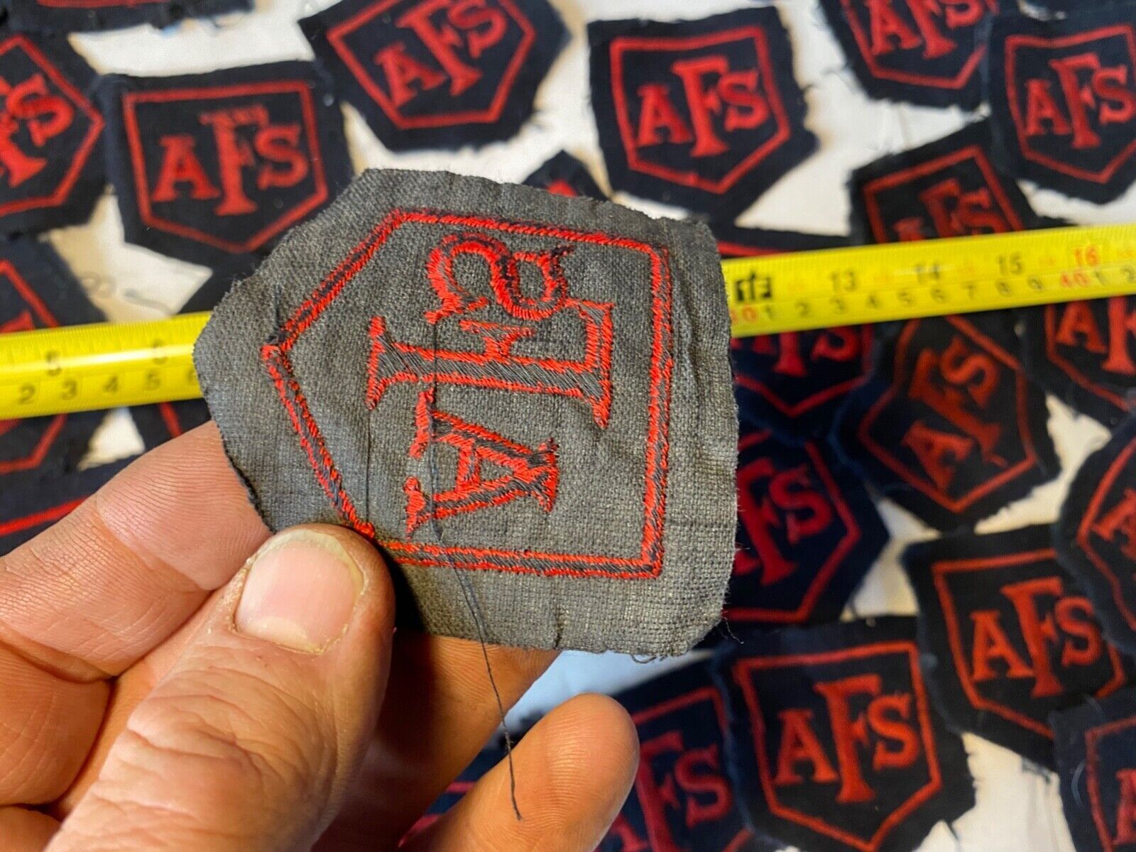 WW2 British Home Front Auxiliary Fire Service Beret / Battledress Badge. - The Militaria Shop