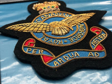 Lade das Bild in den Galerie-Viewer, Canadian Bullion Embroidered Blazer Badge - Royal Canadian Airforce - The Militaria Shop