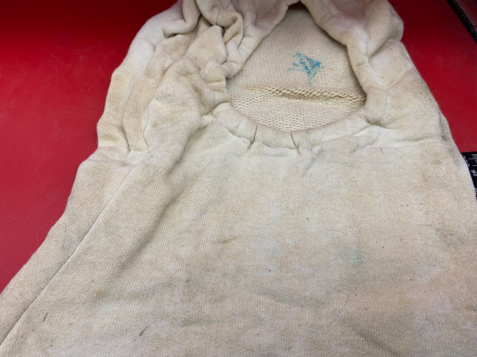 Rare Original WW2 British Royal Navy Gunners Flash Hood - Dated 1942 - The Militaria Shop