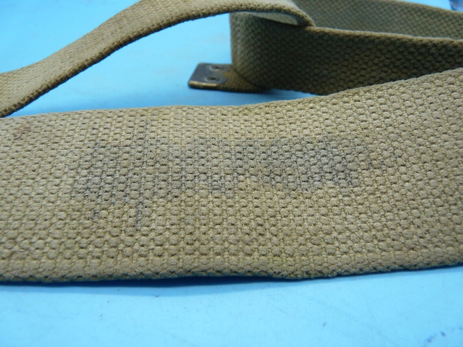 Original WW2 British Army 37 Pattern Canvass Shoulder Strap / Cross Strap - The Militaria Shop