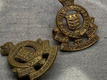 Load image into Gallery viewer, Original British Army WW1 / WW2 Royal Army Ordnance Corps Collar Badges - The Militaria Shop