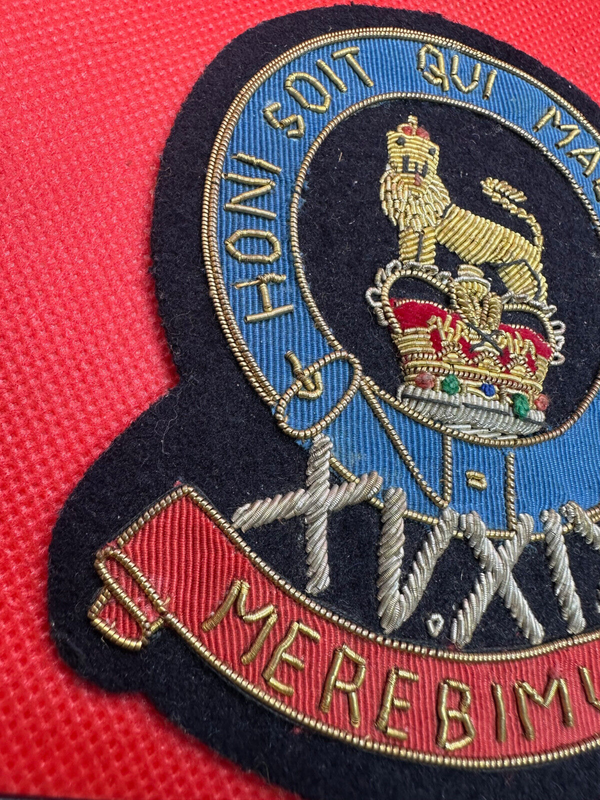 British Army Bullion Embroidered Blazer Badge - 15th 19th Hussars - The Militaria Shop