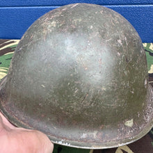 Load image into Gallery viewer, WW2 Canadian Army Mk3 Turtle Helmet - Original Helmet Shell - High Rivet - The Militaria Shop