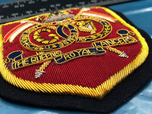 Lade das Bild in den Galerie-Viewer, British Army Bullion Embroidered Blazer Badge - The Queen's Royal Lancers - The Militaria Shop