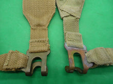 Load image into Gallery viewer, Original WW2 Pattern British Army L Straps Pair - 37 Pattern Webbing Haversack - The Militaria Shop