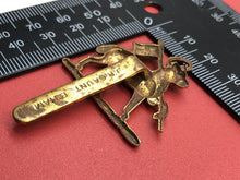 Load image into Gallery viewer, Original WW2 British Army Queen's Royal Regiment (West Surrey) Cap Badge - The Militaria Shop