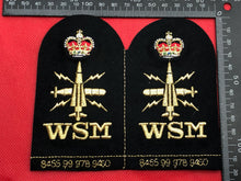 Load image into Gallery viewer, Pair of Genuine British Royal Navy Bullion Badge - WSM CPO - The Militaria Shop