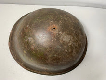 Load image into Gallery viewer, Mk3 Canadian / British Army Original WW2 Turtle Helmet High Rivet - The Militaria Shop