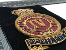 Load image into Gallery viewer, British Army Bullion Embroidered Blazer Badge - 4th Queen's Own Hussars - The Militaria Shop