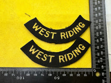 Load image into Gallery viewer, Original WW2 British Home Front Civil Defence West Riding Shoulder Titles - The Militaria Shop