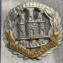 Load image into Gallery viewer, Original WW2 British Army Cap Badge - Northamptonshire Regiment - The Militaria Shop