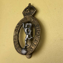 Load image into Gallery viewer, Original WW2 British Army Cap Badge - Royal Corps of Signals - The Militaria Shop