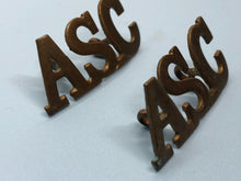 Load image into Gallery viewer, Original WW1 British Army Service Corps (A.S.C.) Shoulder Titles - The Militaria Shop