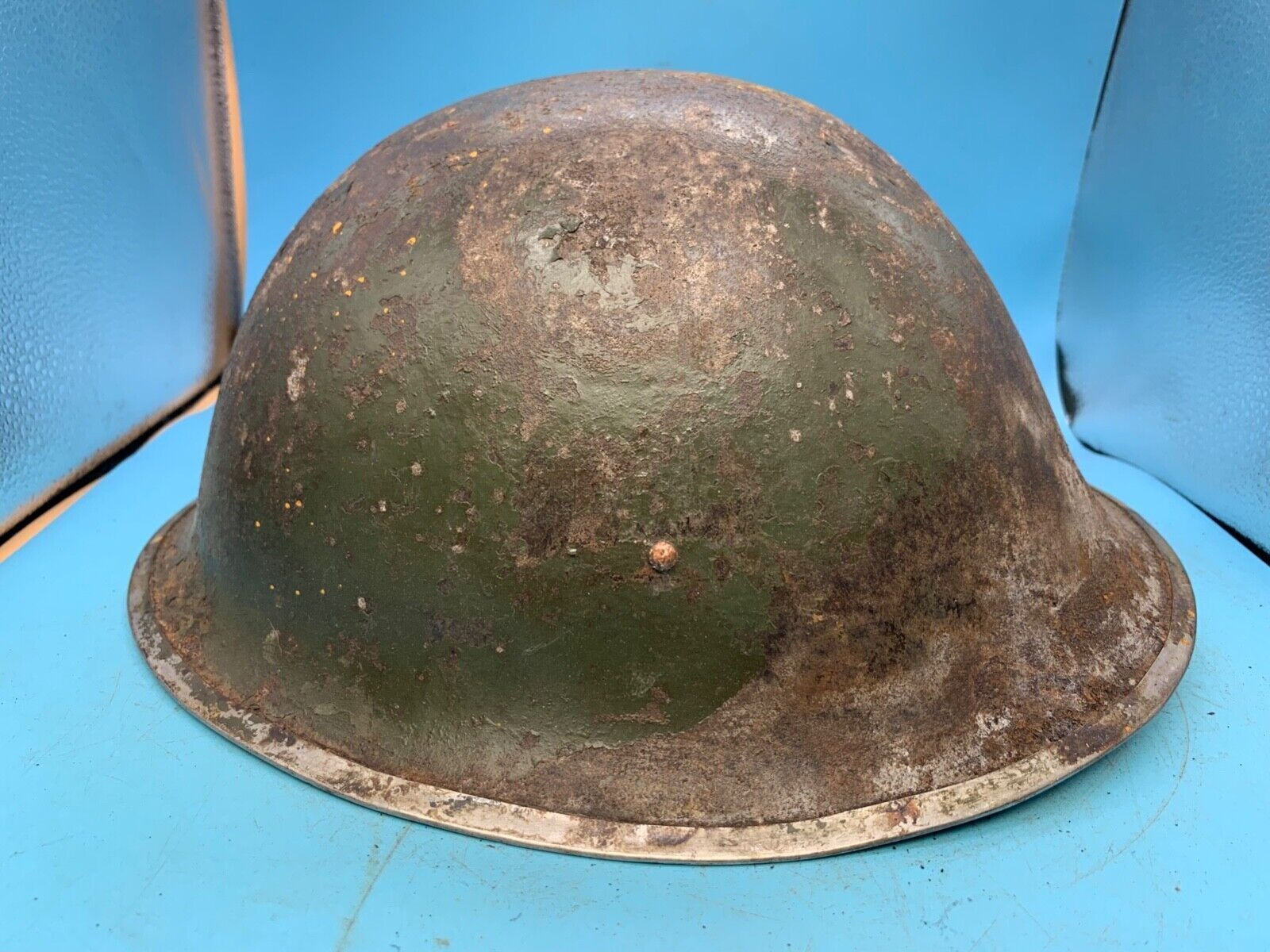 WW2 Mk3 High Rivet Turtle - British / Canadian Army Helmet - Good Original - The Militaria Shop
