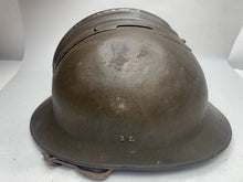 Load image into Gallery viewer, Original WW2 French Army M1926 Adrian Helmet - Divisional Markings - The Militaria Shop