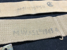 Load image into Gallery viewer, Original WW2 British Army 37 Pattern Khaki L-Straps Webbing - Wartime Dated - The Militaria Shop