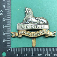 Load image into Gallery viewer, Original WW2 British Army Cap Badge - The Lincolnshire Regiment - The Militaria Shop