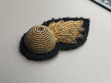 Load image into Gallery viewer, Original WW2 British Army Royal Artillery Bullion Uniform Collar Badge - The Militaria Shop