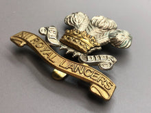 Load image into Gallery viewer, Original WW2 British Army 12th Royal Lancers Cap Badge - The Militaria Shop