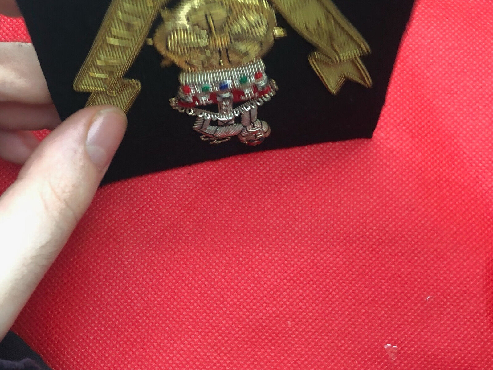 British Army Bullion Embroidered Blazer Badge - The Loyal Regiment - Kings Crown - The Militaria Shop