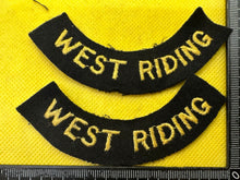 Load image into Gallery viewer, Original WW2 British Home Front Civil Defence West Riding Shoulder Titles - The Militaria Shop