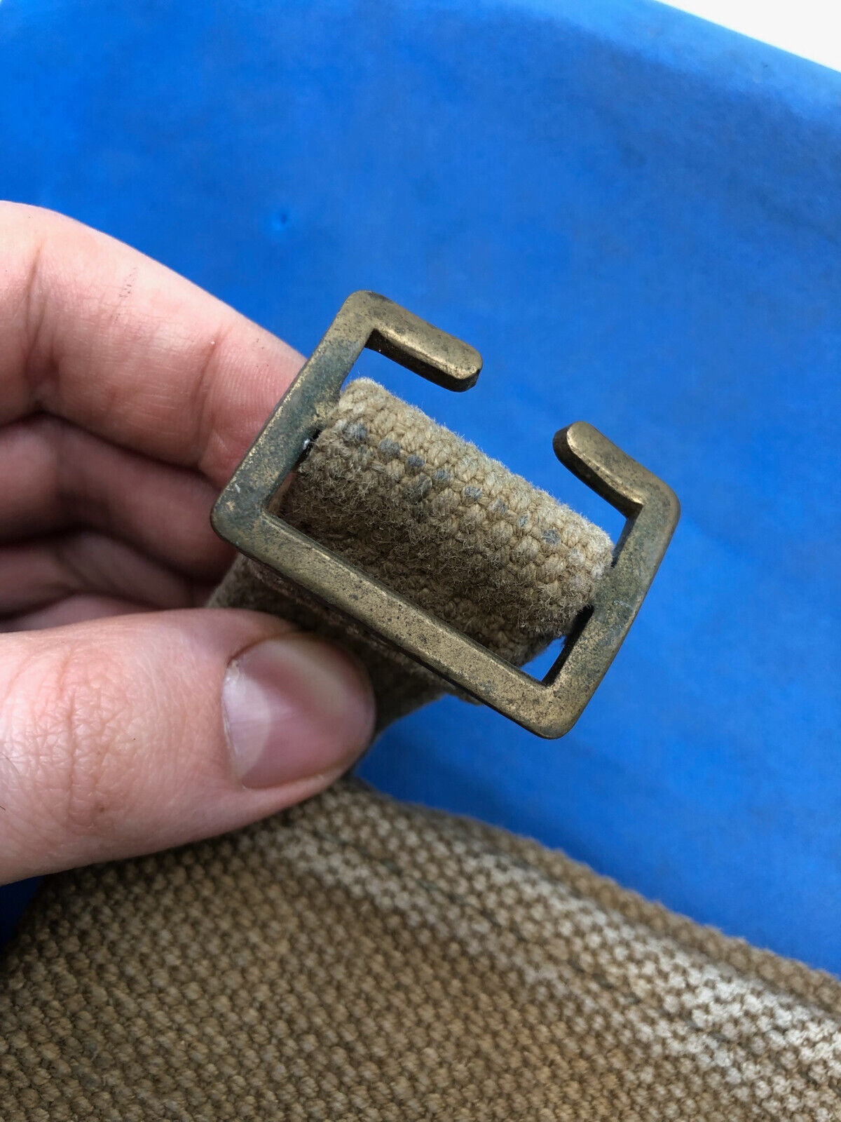 WW2 British Army 37 Pattern Webbing Water Bottle Carrier Harness - 1944 Dated - The Militaria Shop
