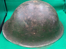 Load image into Gallery viewer, Original WW2 British Army / Canadian Army Mk3 Turtle Combat Helmet - The Militaria Shop