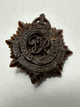 Charger l'image dans la galerie, Original WW2 British Army Royal Army Service Corps Bakelite Economy Cap Badge - The Militaria Shop