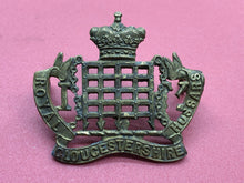 Load image into Gallery viewer, Original WW1 British Army Royal Gloucestershire Hussars Cap Badge - The Militaria Shop