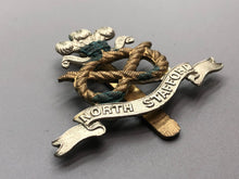 Load image into Gallery viewer, Original British Army WW2 North Stafford Cap Badge - The Militaria Shop