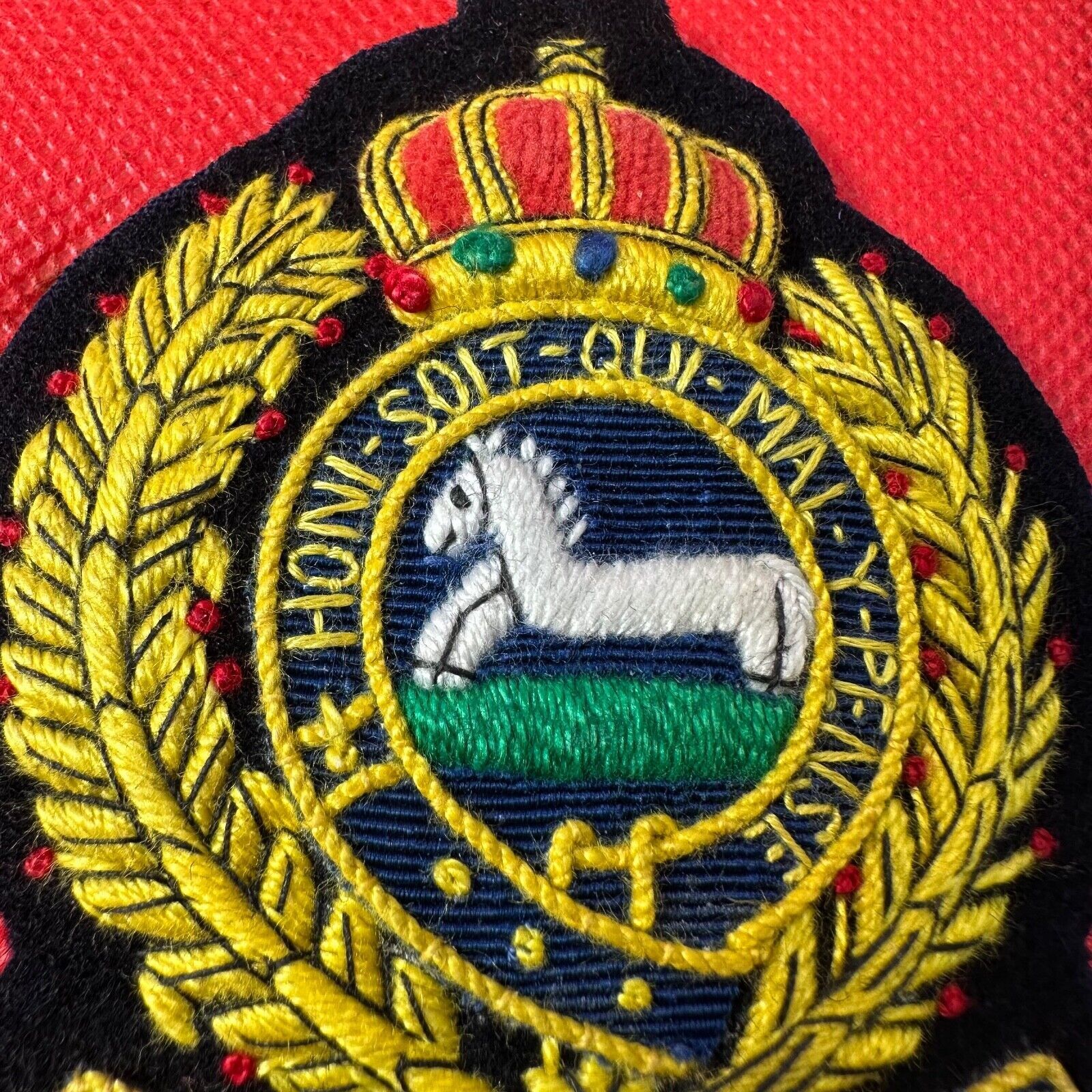 British Army 3rd The King's Own Hussars Regiment Embroidered Blazer Badge - The Militaria Shop