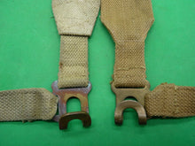 Load image into Gallery viewer, Original WW2 Pattern British Army L Straps Pair - 37 Pattern Webbing Haversack - The Militaria Shop