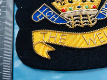Lade das Bild in den Galerie-Viewer, British Army Bullion Embroidered Blazer Badge - The Welch Regiment - The Militaria Shop