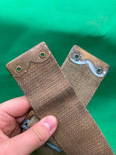 Load image into Gallery viewer, Original WW2 Pattern British Army L Straps Pair - 37 Pattern Webbing Haversack - The Militaria Shop
