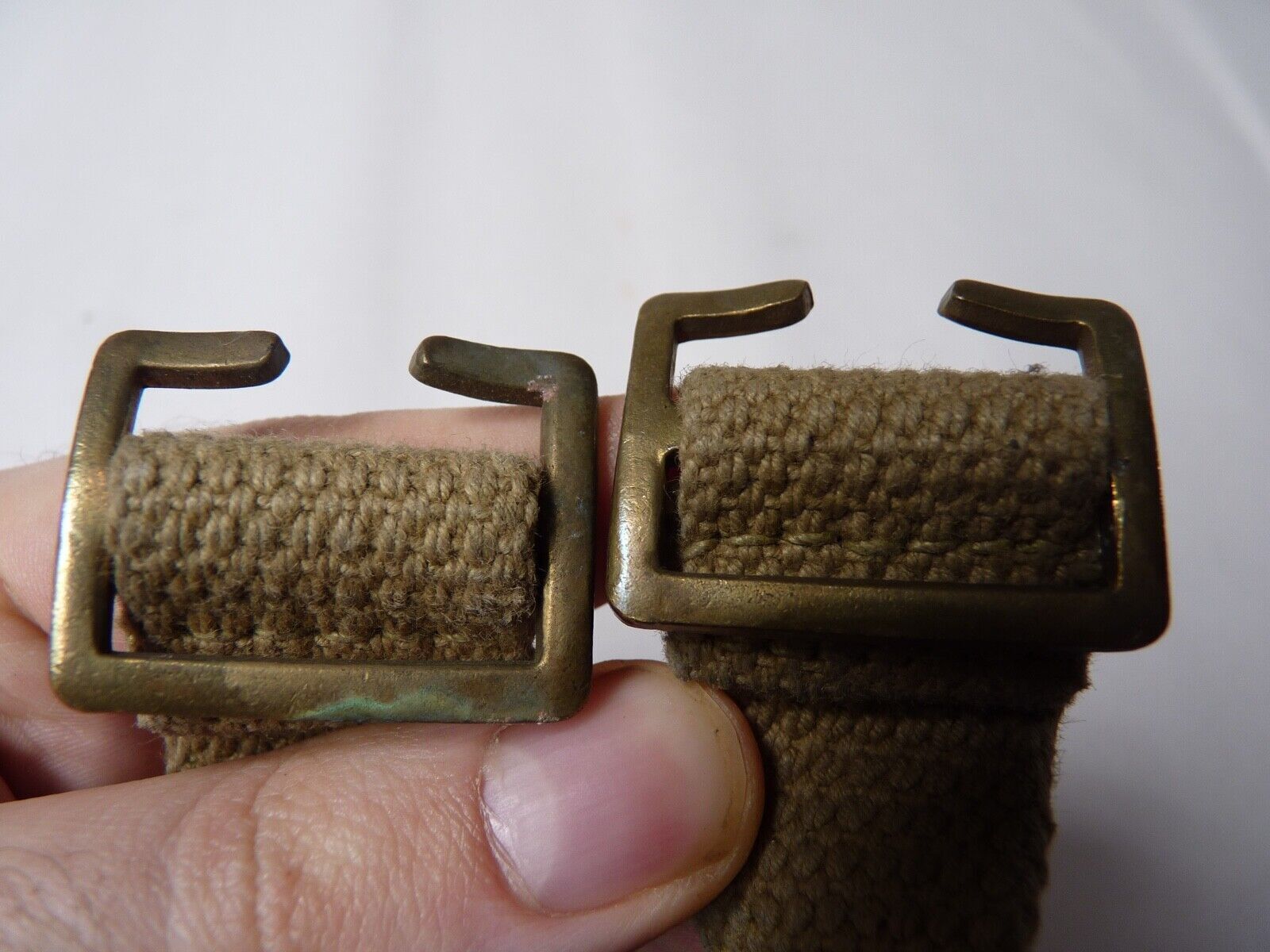 Original WW2 British Army Soldiers Water Bottle Carrier Harness - Dated 1943 - The Militaria Shop
