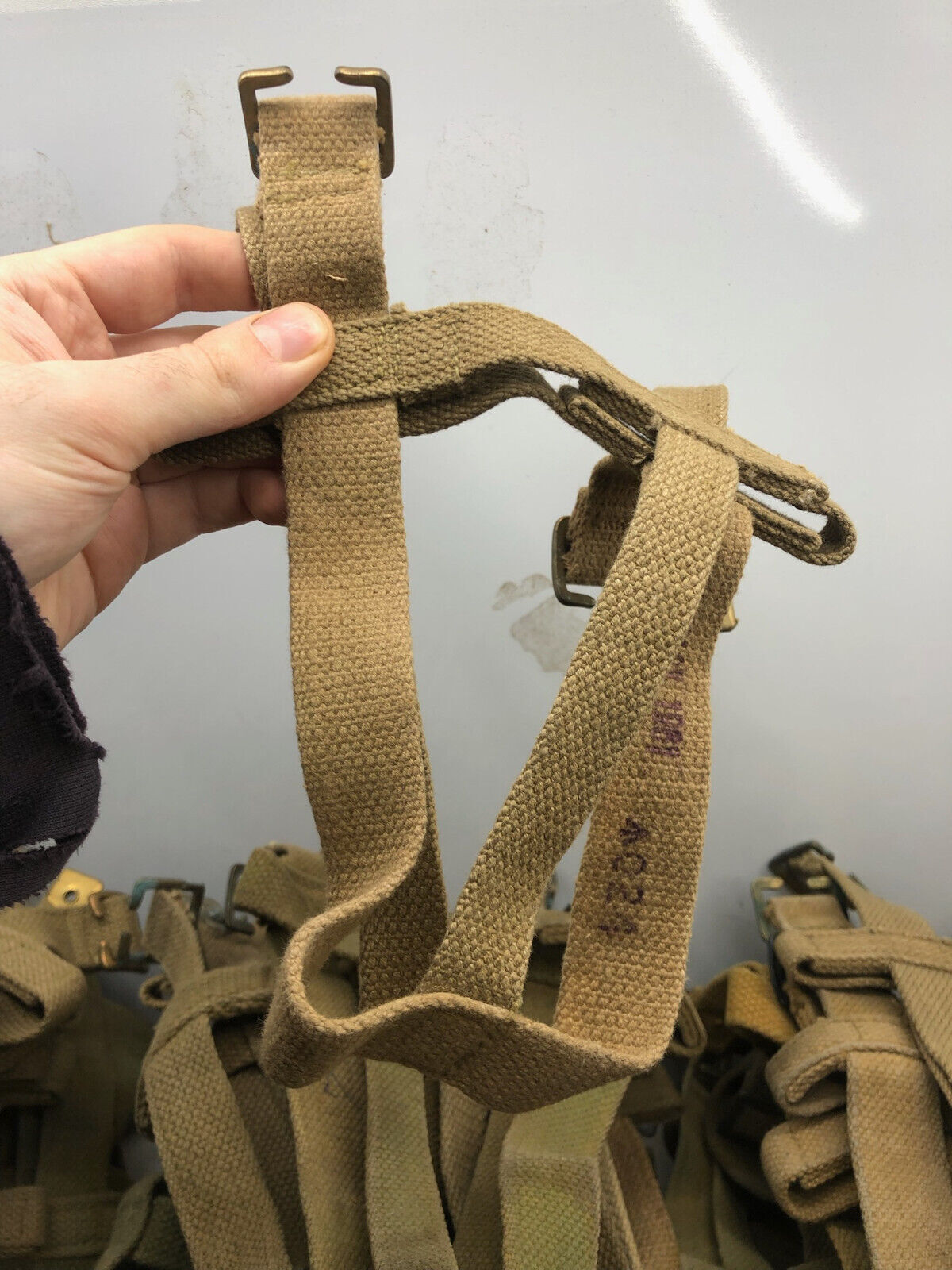 Original WW2 37 Pattern British Army Water Bottle Carrier Harness - The Militaria Shop