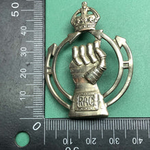 Load image into Gallery viewer, Original WW2 British Army Cap Badge - Royal Armoured Corps - Kings Crown - The Militaria Shop