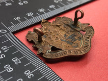 Load image into Gallery viewer, Original WW1 British Army Bournemouth School OTC Officer Training Cap Badge - The Militaria Shop