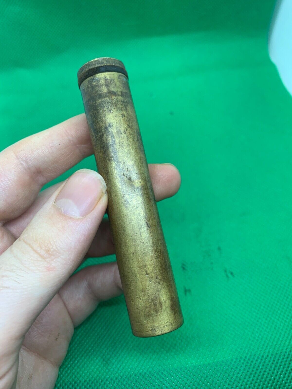 Original WW1 / WW2 British Army SMLE Lee Enfield Rifle Brass Oil Bottle - The Militaria Shop