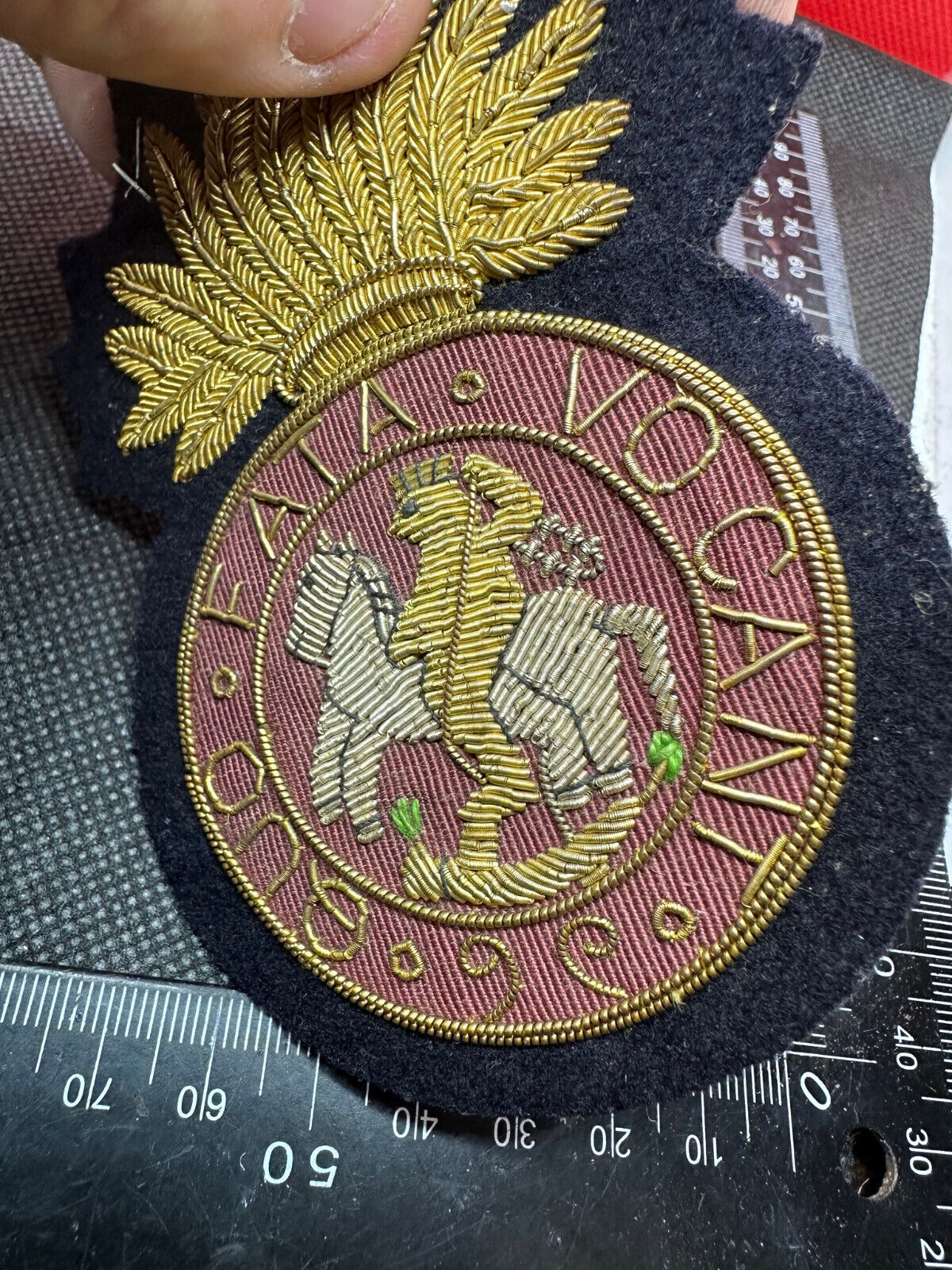 British Army Bullion Embroidered Blazer Badge - Royal Northumberland Regiment - The Militaria Shop