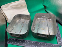 Load image into Gallery viewer, Original British Army WW2 Soldiers Mess Tin Set - Complete with Bag - The Militaria Shop