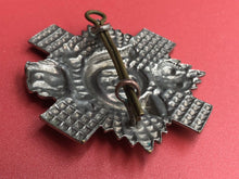 Load image into Gallery viewer, Original WW2 British Army Kings Crown Cap Badge - Highland Light Infantry - The Militaria Shop